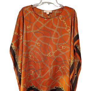 Michael Kors Poncho Chain Logo Blouse S/M